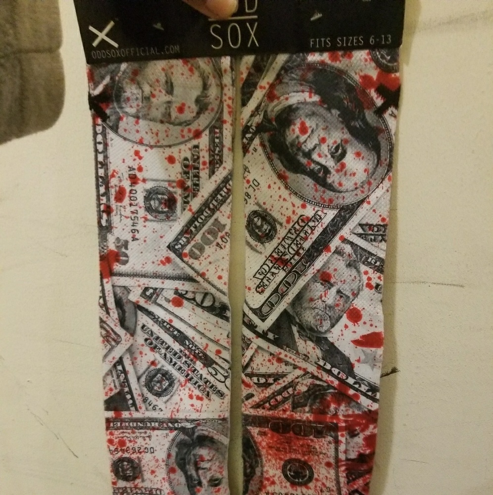 Bloody money socks